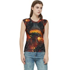 Dragon Fire Fantasy Art Women s Raglan Cap Sleeve T-shirt