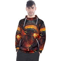 Dragon Fire Fantasy Art Men s Pullover Hoodie