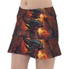 Dragon Fire Fantasy Art Classic Tennis Skirt