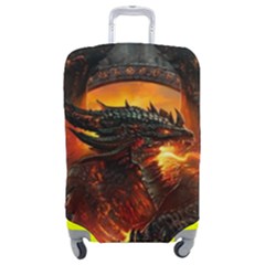 Dragon Fire Fantasy Art Luggage Cover (medium) by Maspions