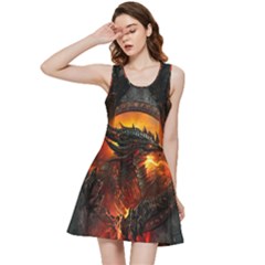 Dragon Fire Fantasy Art Inside Out Racerback Dress