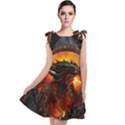 Dragon Fire Fantasy Art Tie Up Tunic Dress View1