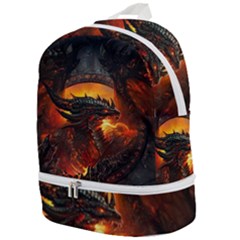 Dragon Fire Fantasy Art Zip Bottom Backpack