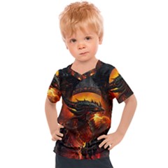 Dragon Fire Fantasy Art Kids  Sports T-shirt