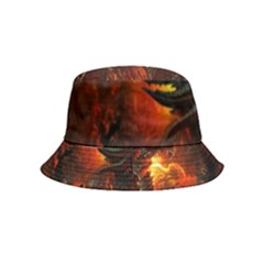 Dragon Fire Fantasy Art Bucket Hat (kids) by Maspions