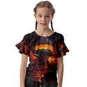 Dragon Fire Fantasy Art Kids  Cut Out Flutter Sleeves View1