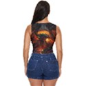 Dragon Fire Fantasy Art Women s Sleeveless Wrap Top View4