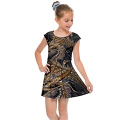 Fantasy Dragon Pentagram Kids  Cap Sleeve Dress