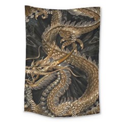 Fantasy Dragon Pentagram Large Tapestry