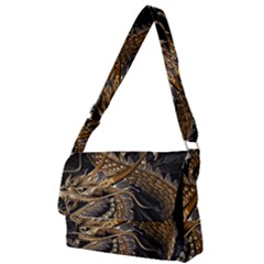 Fantasy Dragon Pentagram Full Print Messenger Bag (s)