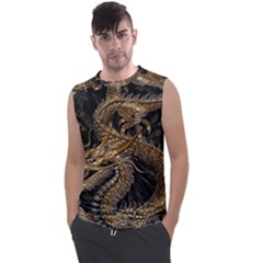 Fantasy Dragon Pentagram Men s Regular Tank Top