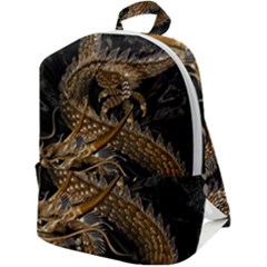 Fantasy Dragon Pentagram Zip Up Backpack