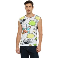 Sketch Cartoon Space Set Men s Raglan Cap Sleeve T-shirt by Hannah976