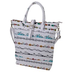 Decoration Element Style Pattern Buckle Top Tote Bag by Hannah976