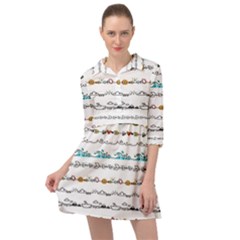 Decoration Element Style Pattern Mini Skater Shirt Dress