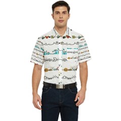 Decoration Element Style Pattern Men s Short Sleeve Pocket Shirt  by Hannah976