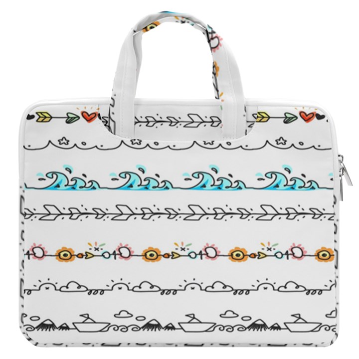 Decoration Element Style Pattern MacBook Pro 13  Double Pocket Laptop Bag