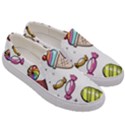 Doodle Cartoon Drawn Cone Food Men s Canvas Slip Ons View3