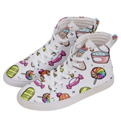 Doodle Cartoon Drawn Cone Food Men s Hi-top Skate Sneakers by Hannah976