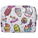 Doodle Cartoon Drawn Cone Food Make Up Pouch (Large) View2