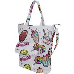 Doodle Cartoon Drawn Cone Food Shoulder Tote Bag by Hannah976