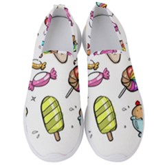 Doodle Cartoon Drawn Cone Food Men s Slip On Sneakers by Hannah976