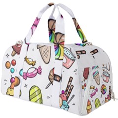 Doodle Cartoon Drawn Cone Food Burner Gym Duffel Bag by Hannah976