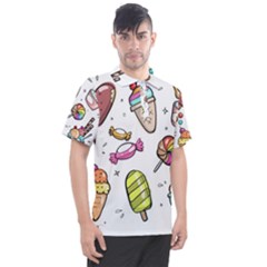 Doodle Cartoon Drawn Cone Food Men s Polo T-shirt by Hannah976