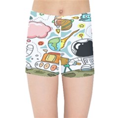 Sketch Cute Child Funny Kids  Sports Shorts by Hannah976