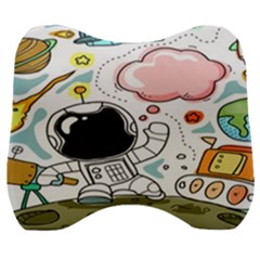 Sketch Cute Child Funny Velour Head Support Cushion by Hannah976