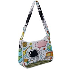 Sketch Cute Child Funny Zip Up Shoulder Bag by Hannah976