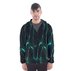 Green Pattern Background Abstract Men s Hooded Windbreaker by Hannah976