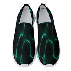 Green Pattern Background Abstract Women s Slip On Sneakers