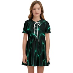 Green Pattern Background Abstract Kids  Sweet Collar Dress by Hannah976