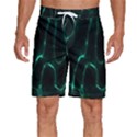 Green Pattern Background Abstract Men s Beach Shorts View1