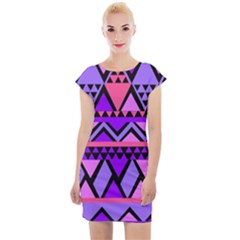 Seamless Purple Pink Pattern Cap Sleeve Bodycon Dress by Hannah976