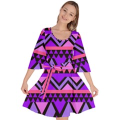 Seamless Purple Pink Pattern Velour Kimono Dress by Hannah976