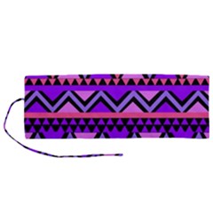 Seamless Purple Pink Pattern Roll Up Canvas Pencil Holder (m) by Hannah976