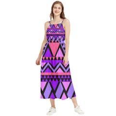 Seamless Purple Pink Pattern Boho Sleeveless Summer Dress by Hannah976