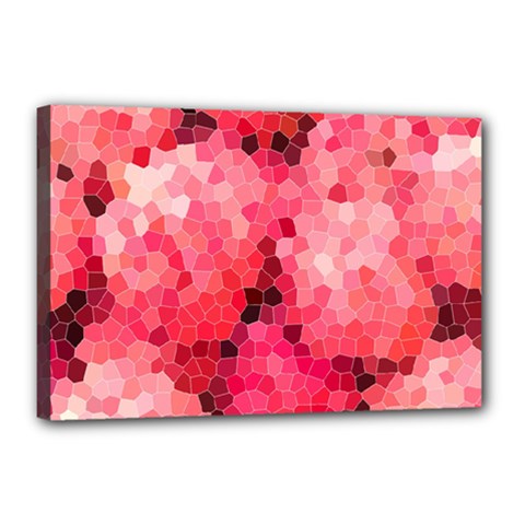 Mosaic Structure Pattern Background Canvas 18  X 12  (stretched) by Hannah976