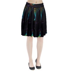 Fractal Transfer Metallic Black Pleated Skirt by Hannah976