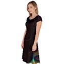 Fractal Transfer Metallic Black Classic Short Sleeve Dress View2