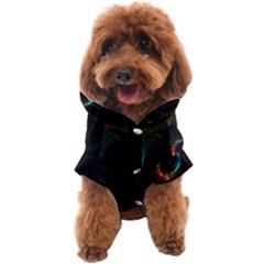 Fractal Transfer Metallic Black Dog Coat by Hannah976