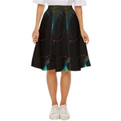 Fractal Transfer Metallic Black Classic Short Skirt by Hannah976