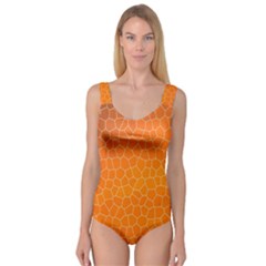 Orange Mosaic Structure Background Princess Tank Leotard  by Hannah976