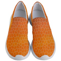 Orange Mosaic Structure Background Women s Lightweight Slip Ons by Hannah976