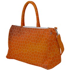 Orange Mosaic Structure Background Duffel Travel Bag by Hannah976