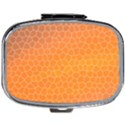 Orange Mosaic Structure Background Mini Square Pill Box View1