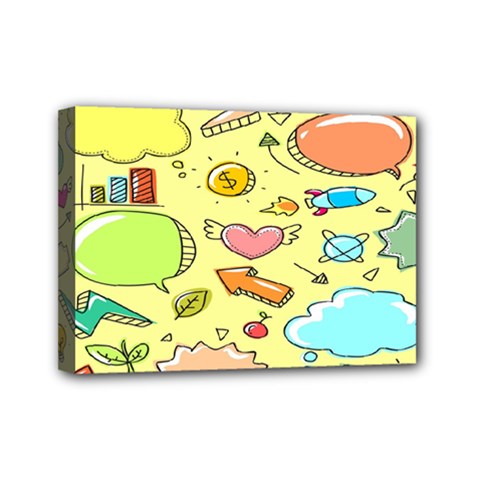 Cute Sketch Child Graphic Funny Mini Canvas 7  X 5  (stretched) by Hannah976