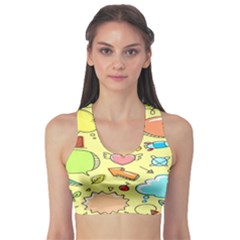 Cute Sketch Child Graphic Funny Fitness Sports Bra by Hannah976